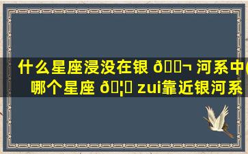 什么星座浸没在银 🐬 河系中(哪个星座 🦅 zui
靠近银河系的中间)